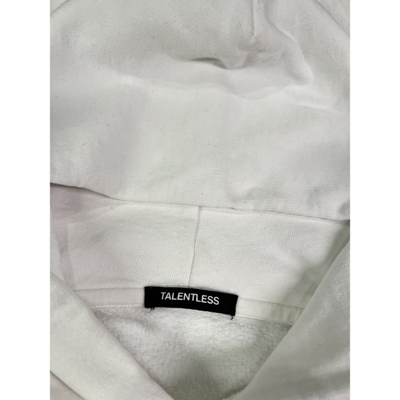 Vote Talentless Hoodie Sweatshirt White Blue Logo Size L - Picture 6 of 9
